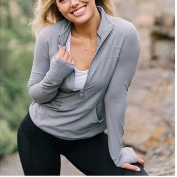 ZYIA Active Grey Pocket 1/2 Zip Pullover 4X - Picture 5 of 10
